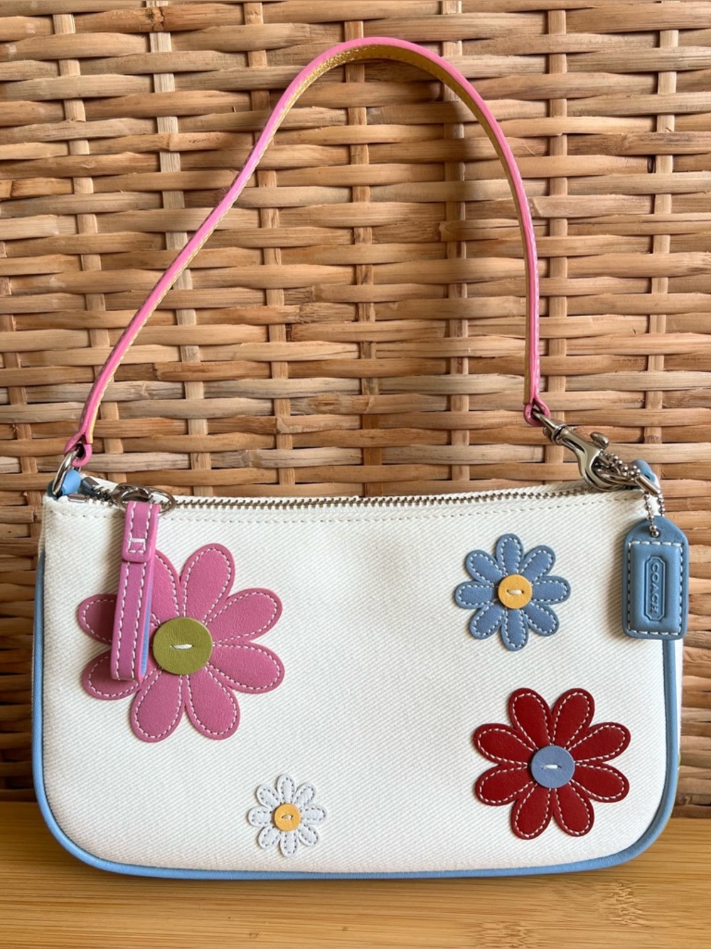 Coach vintage RARE Japan Shibuya 2003 demi bag purse flower floral 6754